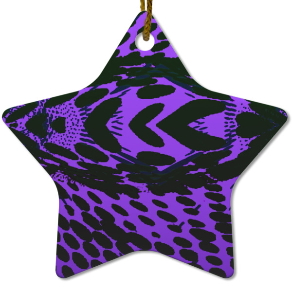 Custom Design - Ceramic Flat Ornament - Star (Front)