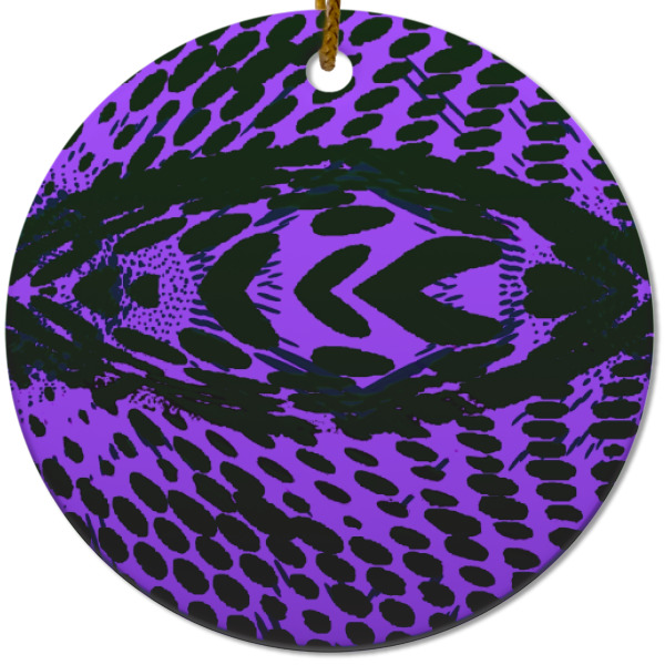 Custom Design - Ceramic Flat Ornament - Circle (Front)