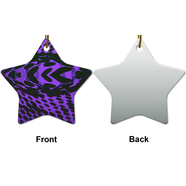 Custom Design - Ceramic Flat Ornament - Star Front & Back (APPROVAL)