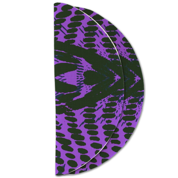 Custom Design - Round Linen Placemats - HALF FOLDED (double sided)