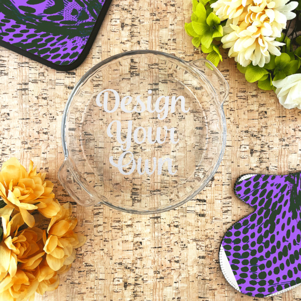Custom Design - Glass Pie Dish - LIFESTYLE