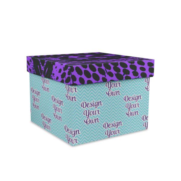 Custom Design Your Own Gift Box with Lid - Canvas Wrapped - Medium