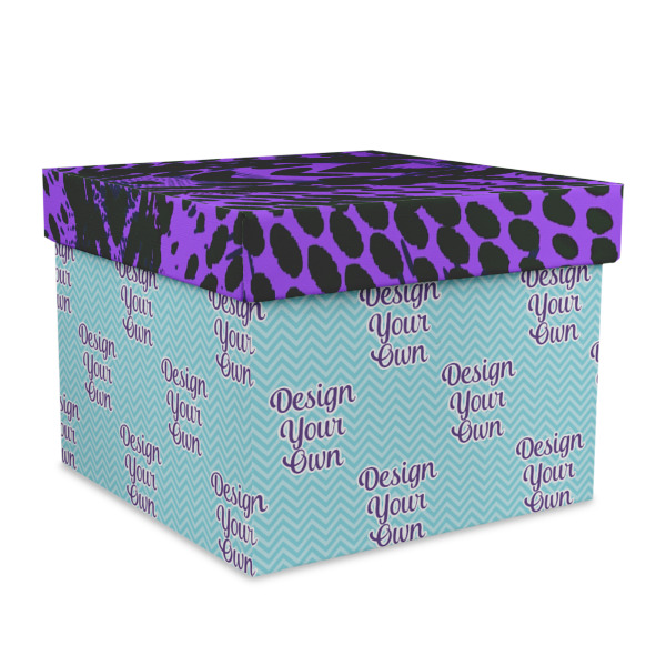 Custom Design Your Own Gift Box with Lid - Canvas Wrapped - X-Large