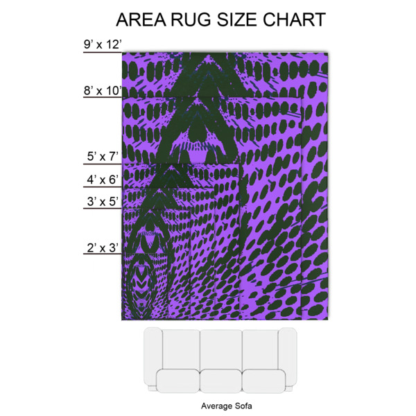 Custom Design - 2'x3' Indoor Area Rugs - Size Chart