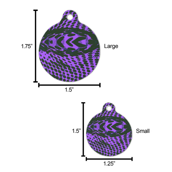 Custom Design - Round Pet ID Tag - Comparison Scale