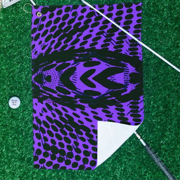 Custom Design - Waffle Weave Golf Towel - In Context