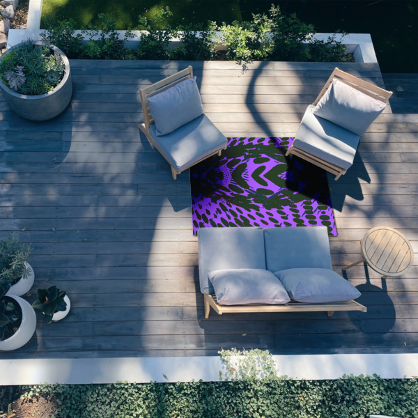 Custom Design - 4'x6' Patio Rug - In context