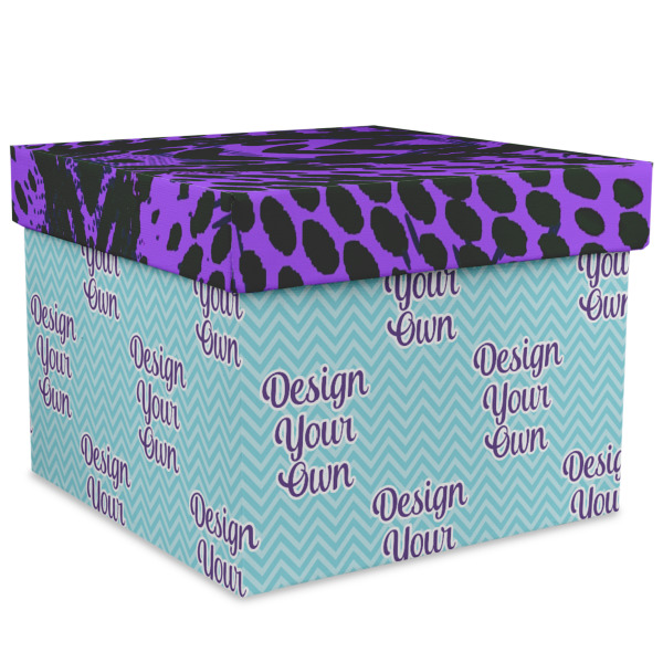 Custom Design Your Own Gift Box with Lid - Canvas Wrapped - XX-Large