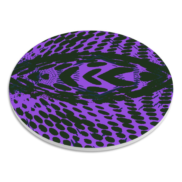 Custom Design - Round Stone Trivet - Angle View