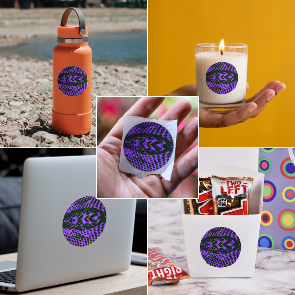 Custom Design - Multipurpose Round Labels - In Context