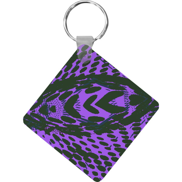 Custom Design Your Own Diamond Plastic Keychain