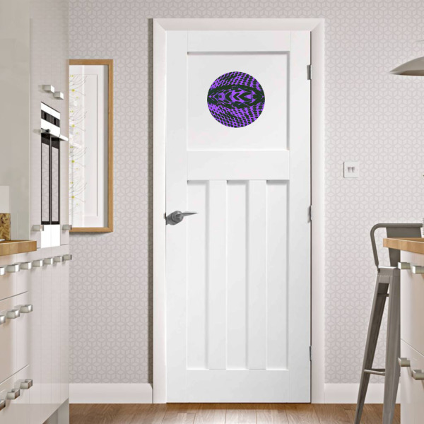 Custom Design - Round Wall Decal on Door