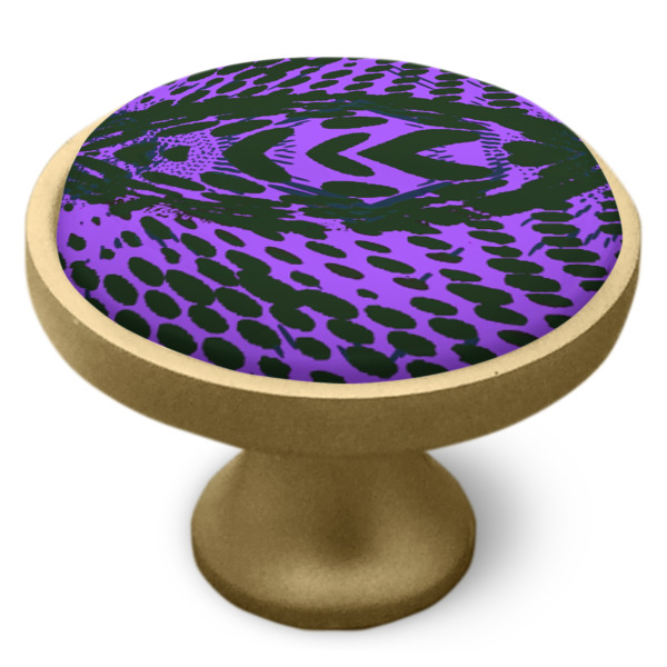 Custom Design - Cabinet Knob - Gold - Side
