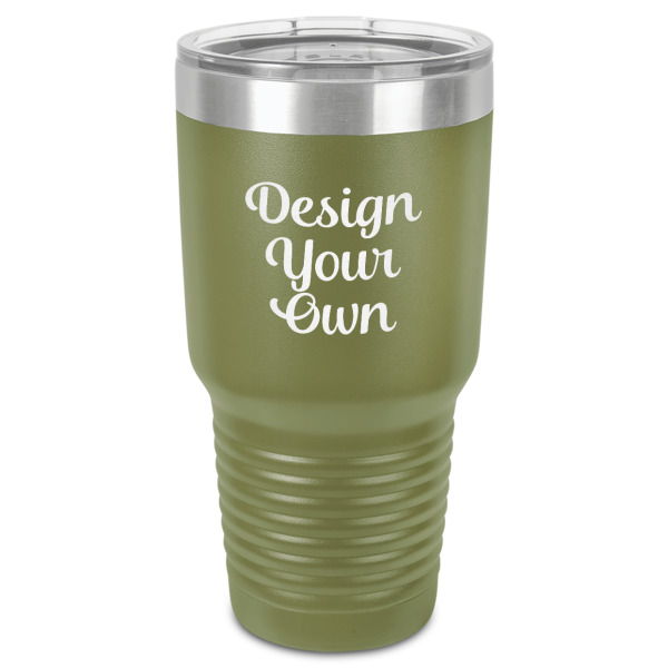 Custom Design - 30 oz Stainless Steel Ringneck Tumbler - Olive - Front