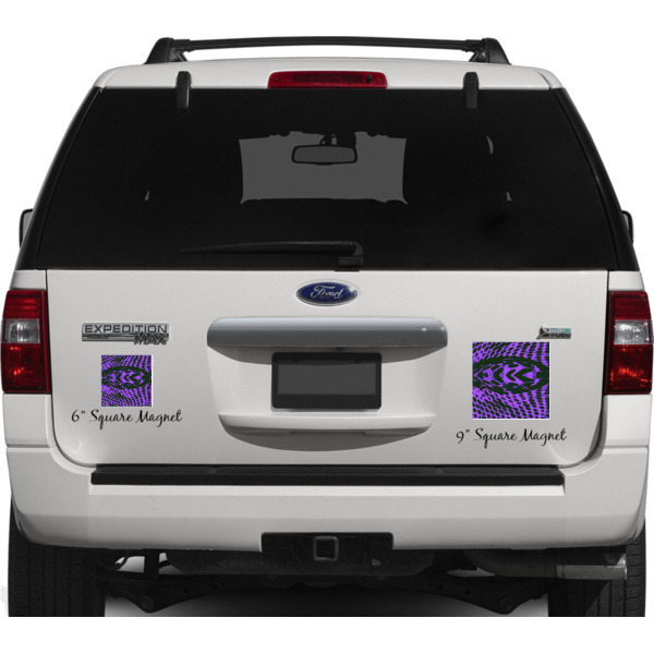 Custom Design - Personalized Square Car Magnets on Ford Explorer