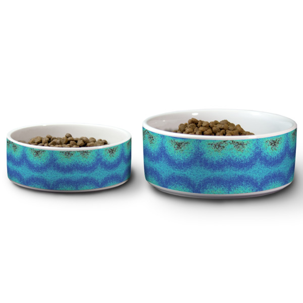 Custom Design - Ceramic Dog Bowls - Size Comparison