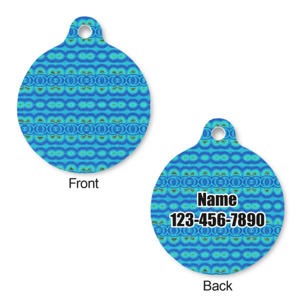 Custom Design - Round Pet ID Tag - Small - Front & Back View