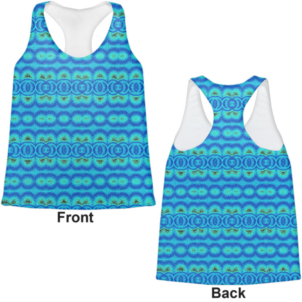 Custom Design - Womens Racerback Tank Tops - Medium - Front and Back