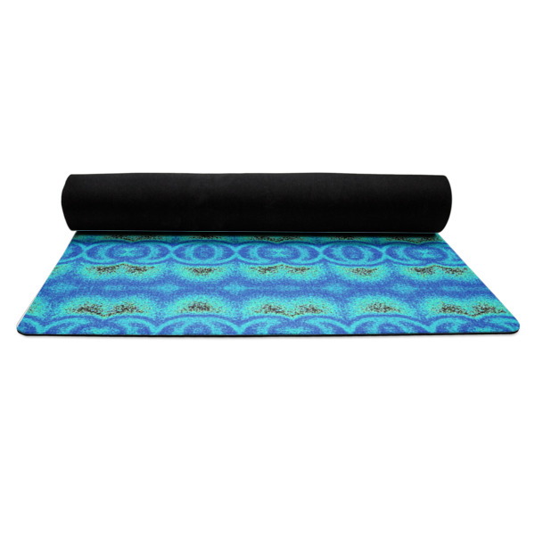 Custom Design - Yoga Mat Rolled up Black Rubber Backing