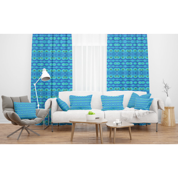 Custom Design - Sheer and Custom Curtains in Room with Matching Pillows