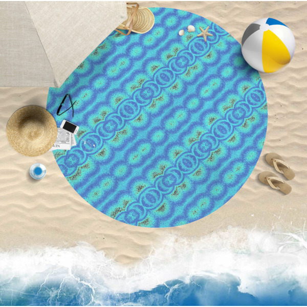 Custom Design - Round Beach Towel Lifestyle