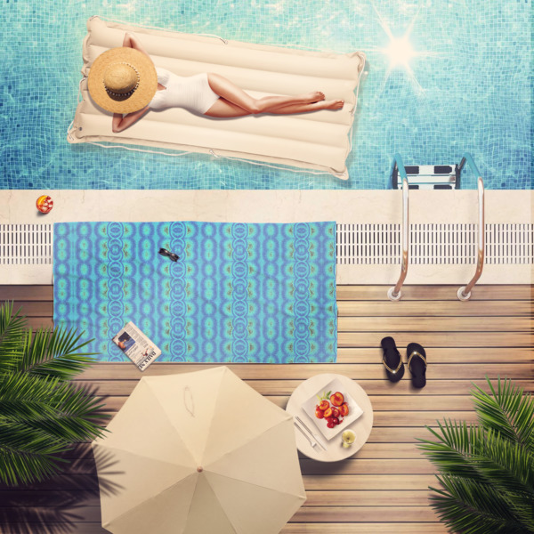 Custom Design - Beach Towel - Lifestyle at Pool