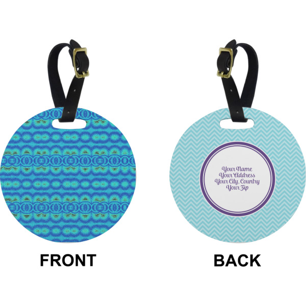 Custom Design - Circle Luggage Tag (Front + Back)