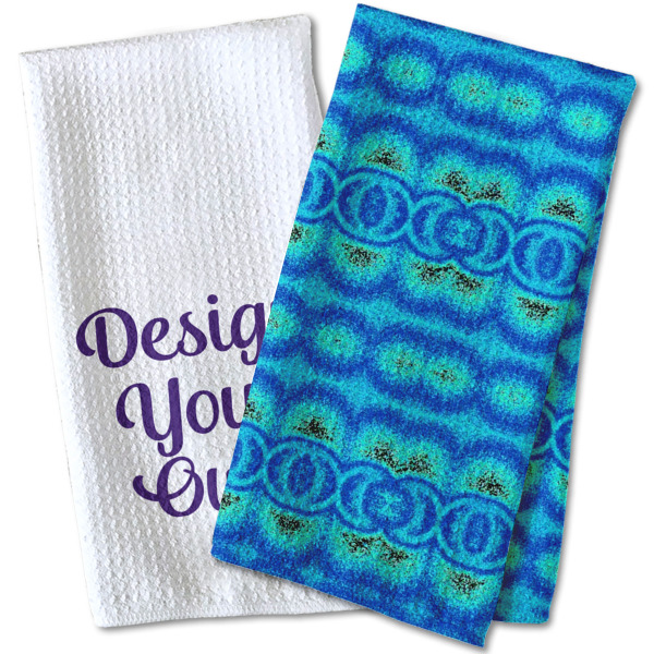 Custom Design - Waffle Weave Towels - Two Print Styles