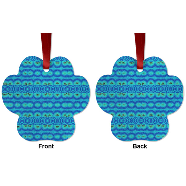 Custom Design - Metal Paw Ornament - Front and Back