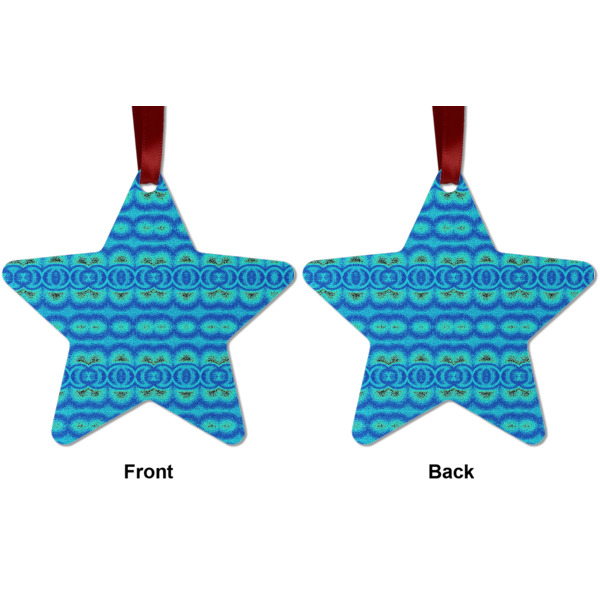 Custom Design - Metal Star Ornament - Front and Back