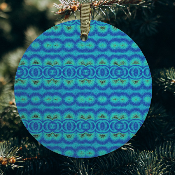 Custom Design - Frosted Glass Ornament - Round (Lifestyle)