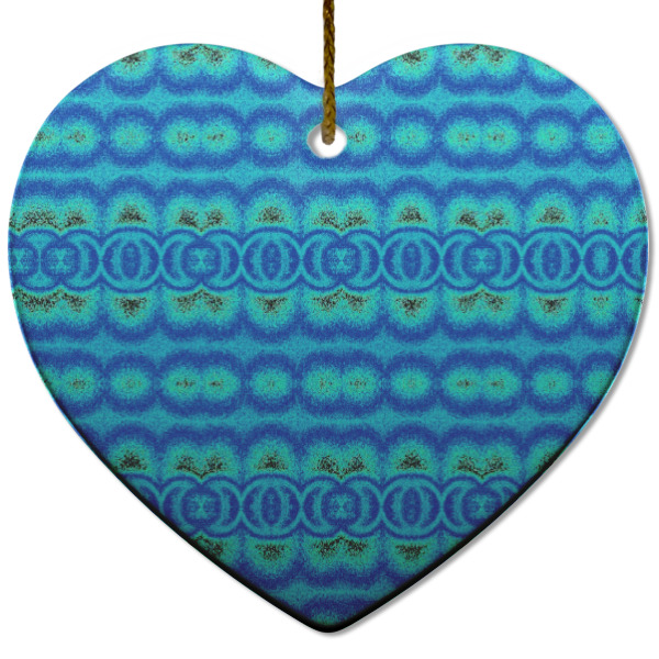 Custom Design - Ceramic Flat Ornament - Heart (Front)