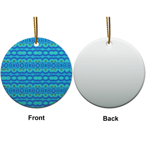 Custom Design - Ceramic Flat Ornament - Circle Front & Back (APPROVAL)