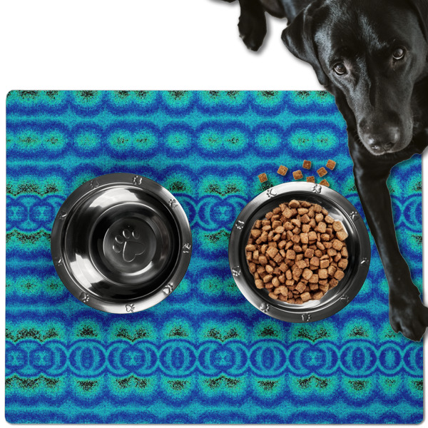 Custom Design - Dog Food Mat - Large LIFESTYLE