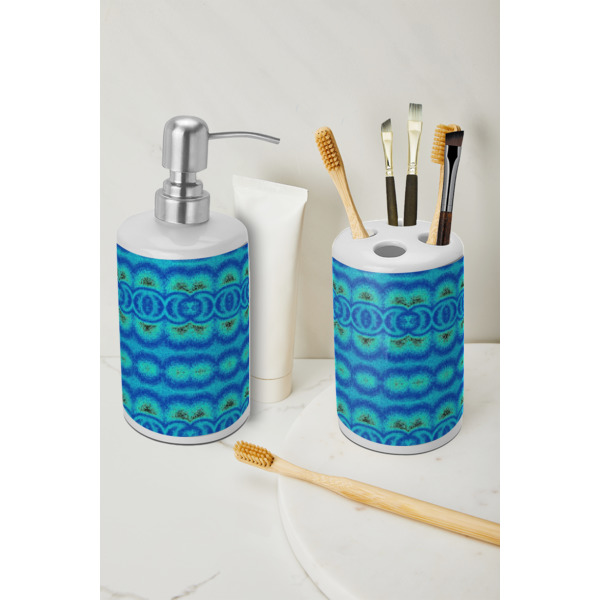 Custom Design - Ceramic Bathroom Accessories - LIFESTYLE (toothbrush holder & soap dispenser)