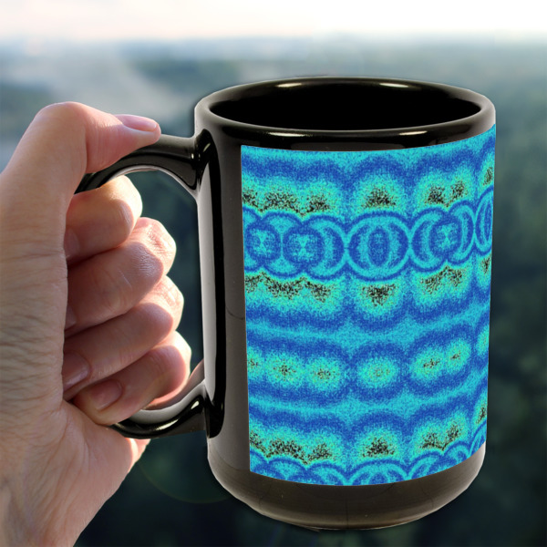 Custom Design - 15oz. Black Mug - Lifestyle