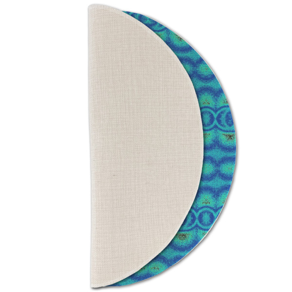 Custom Design - Round Linen Placemats - HALF FOLDED (single sided)
