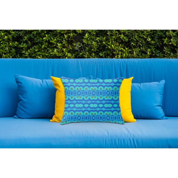 Custom Design - Outdoor Throw Pillow  - LIFESTYLE (Rectangular - 20x14)