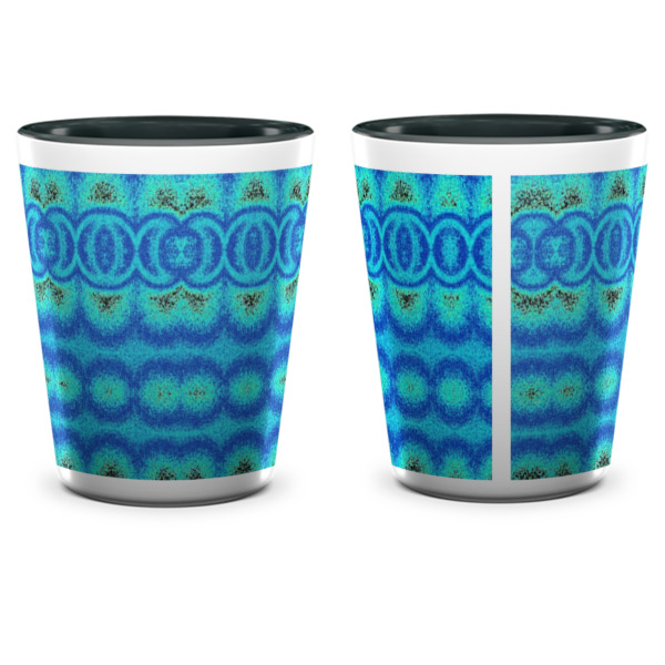 Custom Design - Ceramic Shot Glass - Two Tone - Front & Back