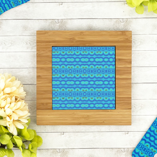 Custom Design - Bamboo Trivet with 6" Tile - LIFESTYLE