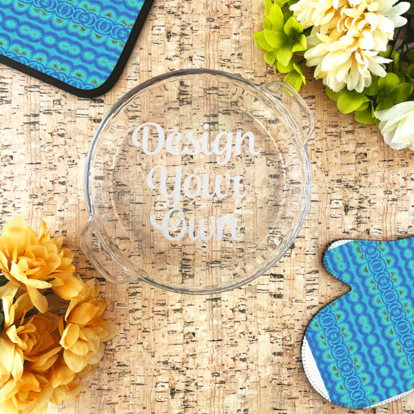 Custom Design - Glass Pie Dish - LIFESTYLE