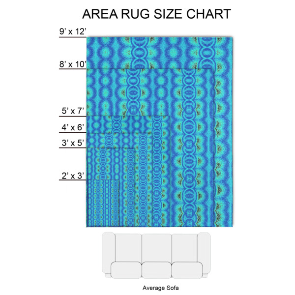 Custom Design - 2'x3' Indoor Area Rugs - Size Chart