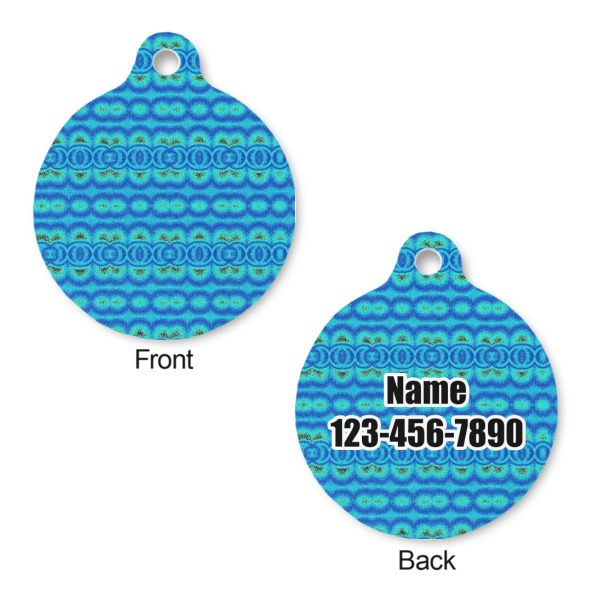Custom Design - Round Pet ID Tag - Large - Front & Back View