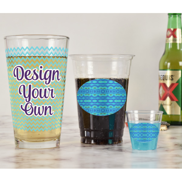 Custom Design - Pint Glass - Full Fill w Transparency - In Context