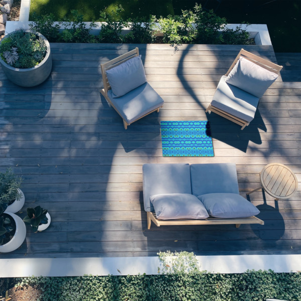 Custom Design - 2'x3' Patio Rug - In Context