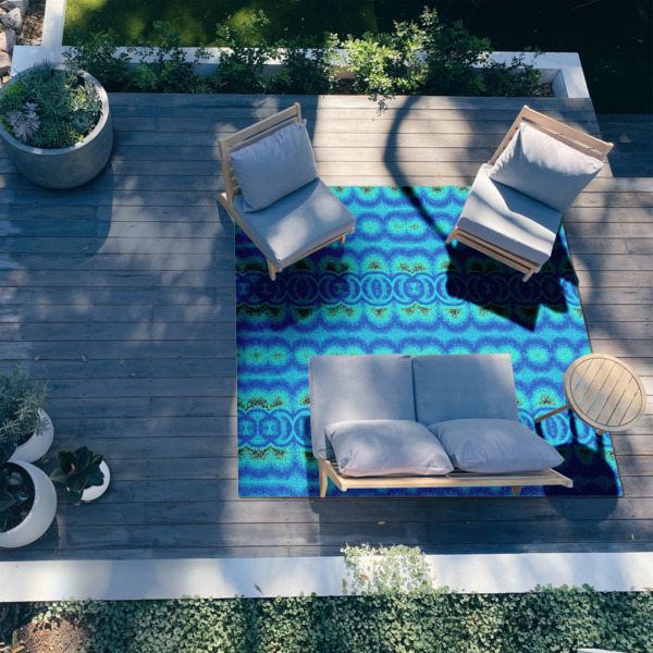 Custom Design - 8'x10' Patio Rug - In context
