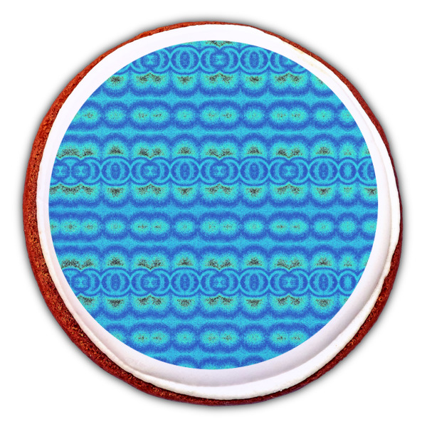 Custom Design - Printed Icing Circle - Large - On Cookie