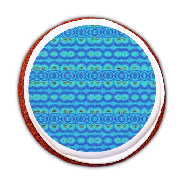 Custom Design - Printed Icing Circle - Medium - On Cookie