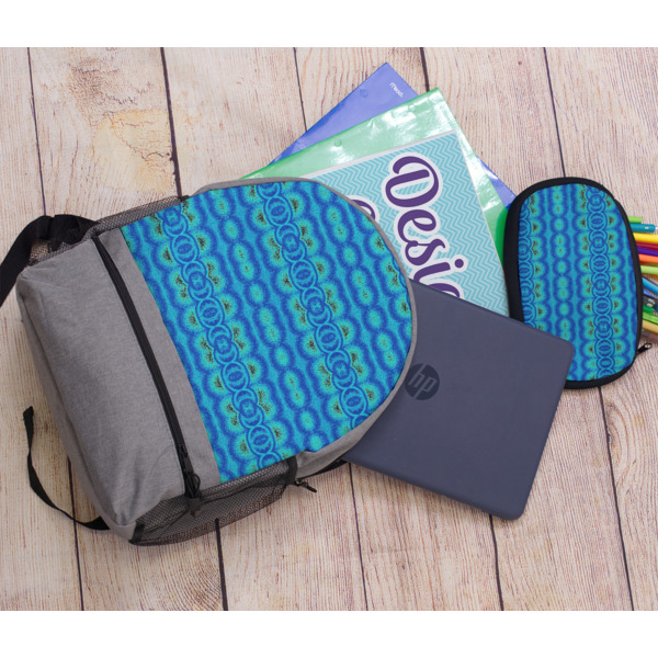 Custom Design - Large Backpack - Gray - With Stuff