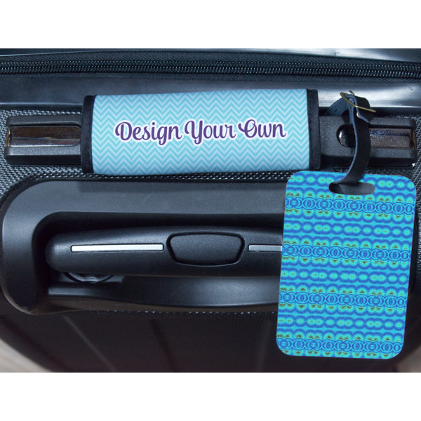 Custom Design - Metal Luggage Tag & Handle Wrap - In Context